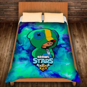 Плед з 3D принтом-Бравл Старс Леон Колор Смог 150х200 см.