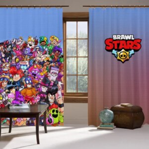 Штори 3D Бравл старс Party