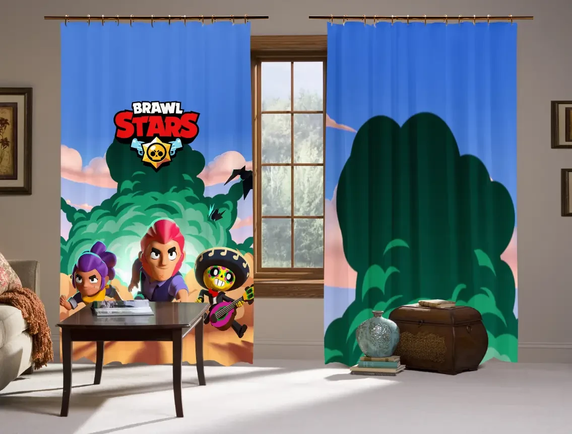 Штори 3D Бравл старс Вибух