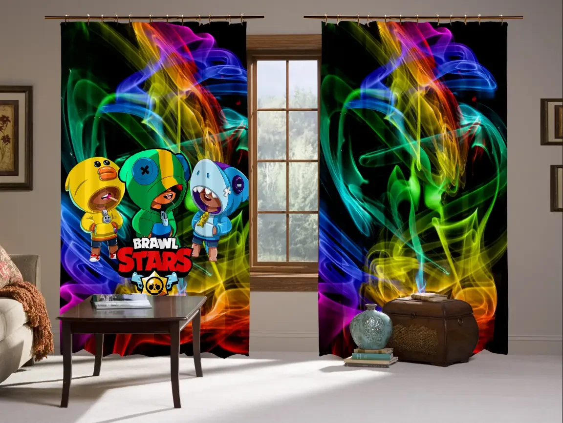 Штори 3D Бравл старс Трилеон