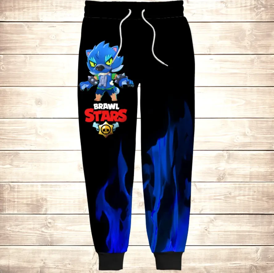 Штани 3D Бравлер Леон і Синій вогонь / Leon in Blue Fire ВСІ Розміри Преміум тканина