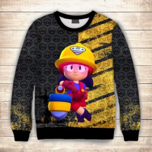 Світшот (толстовка) 3D Бравлер Джекі ВСІ Розміри Преміум тканина