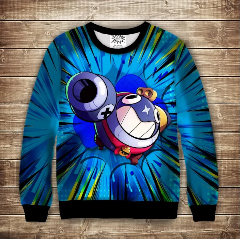 Світшот 3D Бравл Старc Тік ВСІ Розміри Преміум тканина