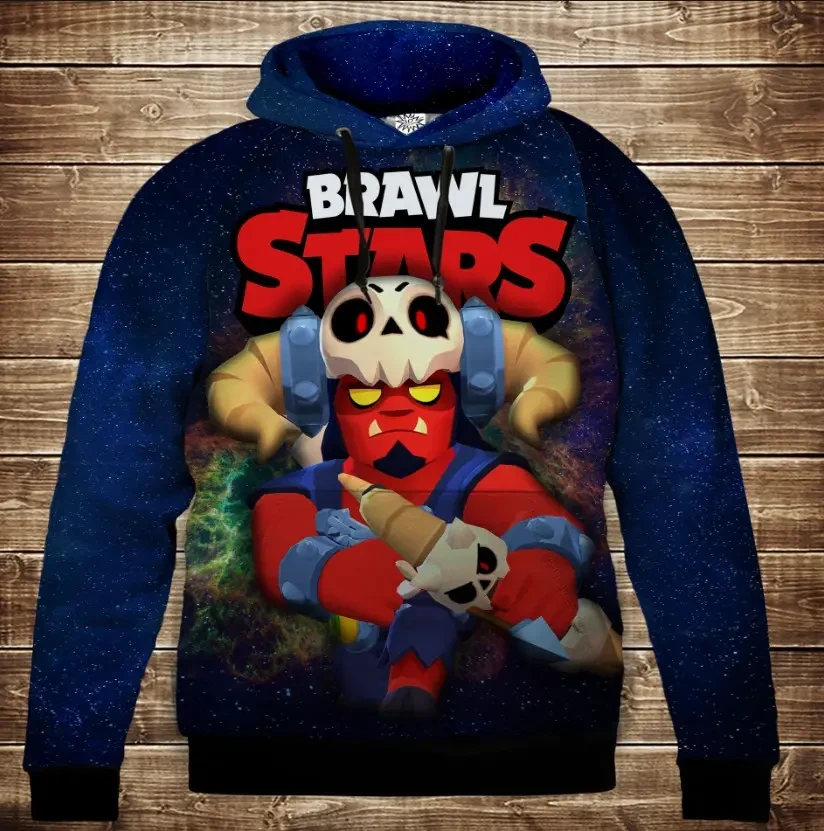 Толстівка 3D Бравл Старс Бо Демон серія Космос ВСІ Розміри Преміум тканина