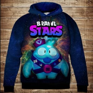 Толстівка 3D Бравл Старс Скуік серія Космос ВСІ Розміри Преміум тканина