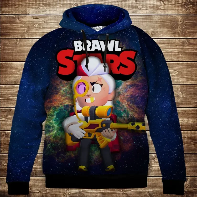 Толстівка 3D Бравл Старс Белль Серія Космос ВСІ Розміри Преміум тканина