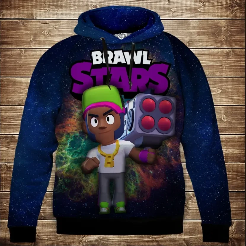 Толстівка 3D Бравл Старс Брок Серія Космос ВСІ Розміри Преміум тканина