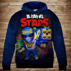 Толстівка 3D Бравл Старс Брок Серія Космос ВСІ Розміри Преміум тканина