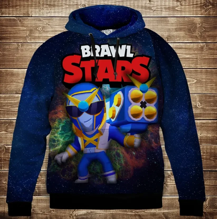 Толстівка 3D Бравл Старс Брок Серія Космос ВСІ Розміри Преміум тканина