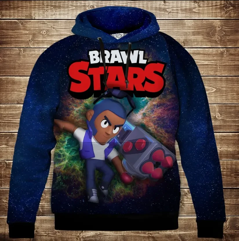 Толстівка 3D Бравл Старс Брок Серія Космос ВСІ Розміри Преміум тканина