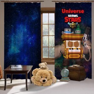 Штори Фотоштори Brawl Stars. Бравл Старс. Вірус 8 біт