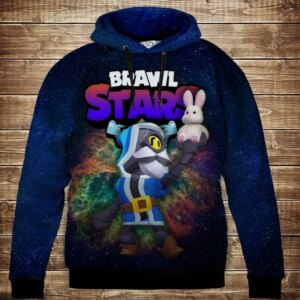 Толстівка 3D Бравл Старс Барлі Серія Космос ВСІ Розміри Преміум тканина