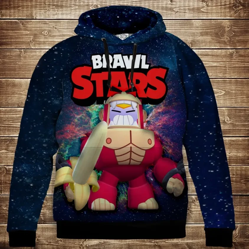 Толстівка 3D Бравл Старс Вольт з бананом серія Космос ВСІ Розміри Преміум тканина