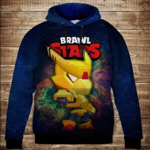 Толстівка 3D Бравл Старс Ворон Золотий серія Космос ВСІ Розміри Преміум тканина