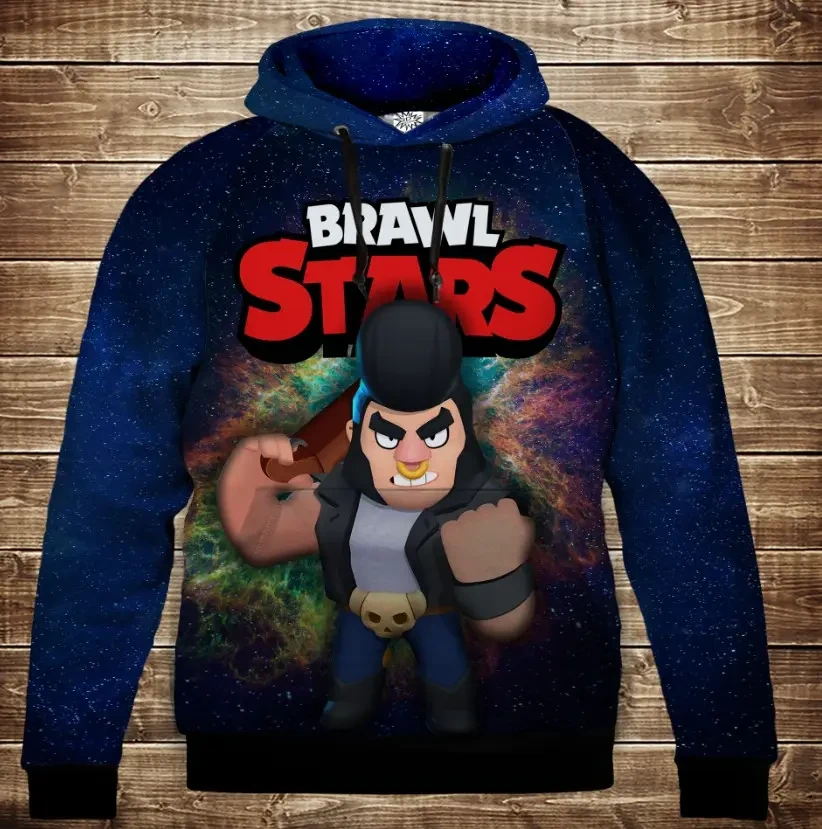 Толстівка 3D Бравл Старс Булл серія Космос ВСІ Розміри Преміум тканина