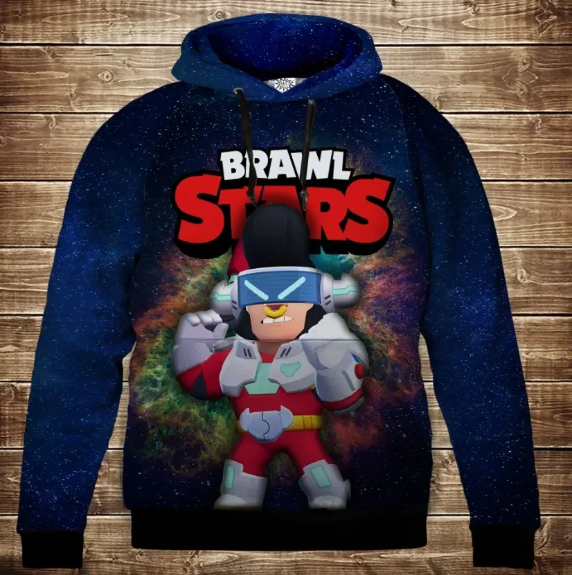 Толстівка 3D Бравл Старс Булл серія Космос ВСІ Розміри Преміум тканина