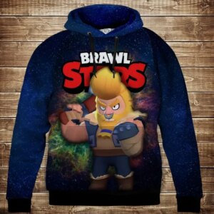 Толстівка 3D Бравл Старс Булл серія Космос ВСІ Розміри Преміум тканина