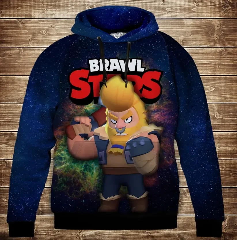 Толстівка 3D Бравл Старс Булл серія Космос ВСІ Розміри Преміум тканина