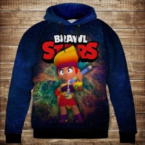 Толстівка 3D Бравл Старс Стю серія Космос ВСІ Розміри Преміум тканина