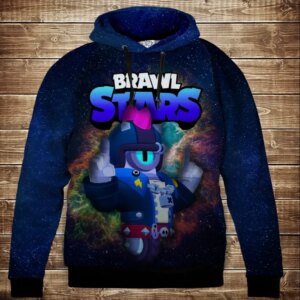 Толстівка 3D Бравл Старс Стю серія Космос ВСІ Розміри Преміум тканина