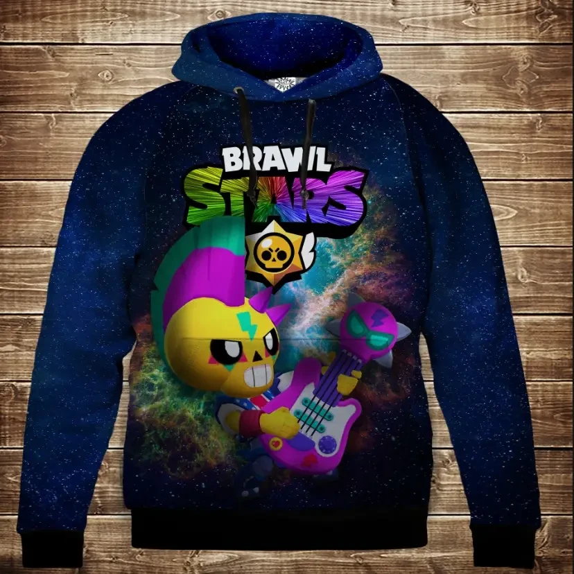 Толстівка 3D Бравл Старс Покко серія Космос ВСІ Розміри Преміум тканина