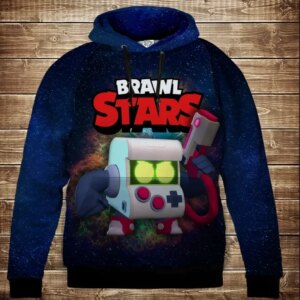 Толстівка 3D Бравл Старс Вірус 8 біт серія Космос ВСІ Розміри Преміум тканина