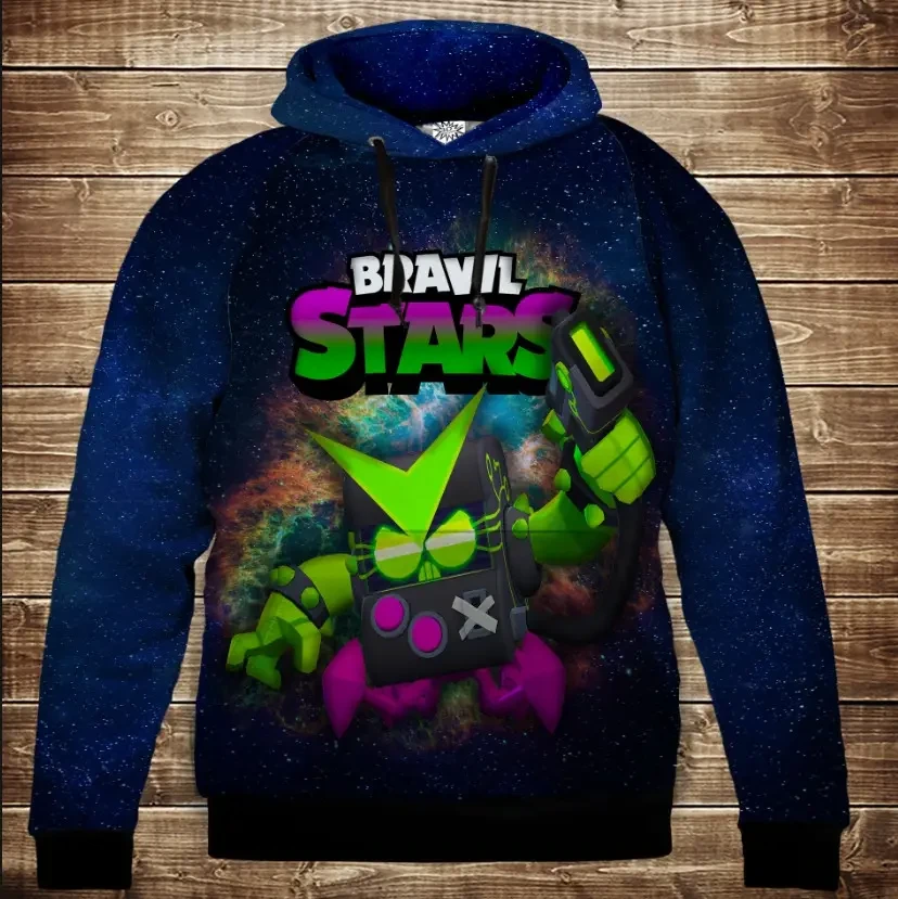 Толстівка 3D Бравл Старс Вірус 8 біт серія Космос ВСІ Розміри Преміум тканина