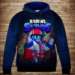 Толстівка 3D Бравл Старс Стю серія Космос ВСІ Розміри Преміум тканина