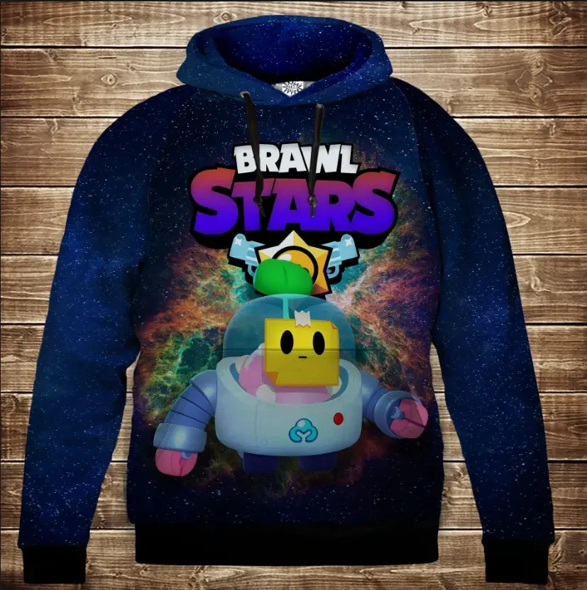 Толстівка 3D Бравл Старс Спраут серія Космос ВСІ Розміри Преміум тканина