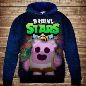 Толстівка 3D Бравл Старс Спайк Зефір серія Космос ВСІ Розміри Преміум тканина