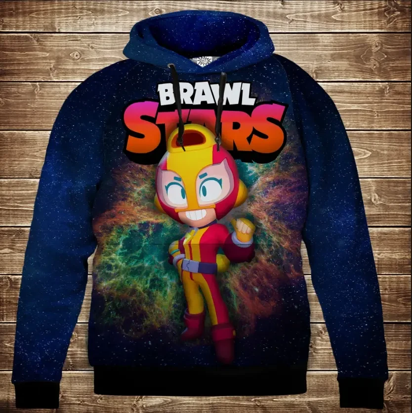 Толстівка 3D Бравл Старс Макс серія Космос ВСІ Розміри Преміум тканина