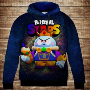 Толстівка 3D Бравл Старс Лу Король серія Космос ВСІ Розміри Преміум тканина