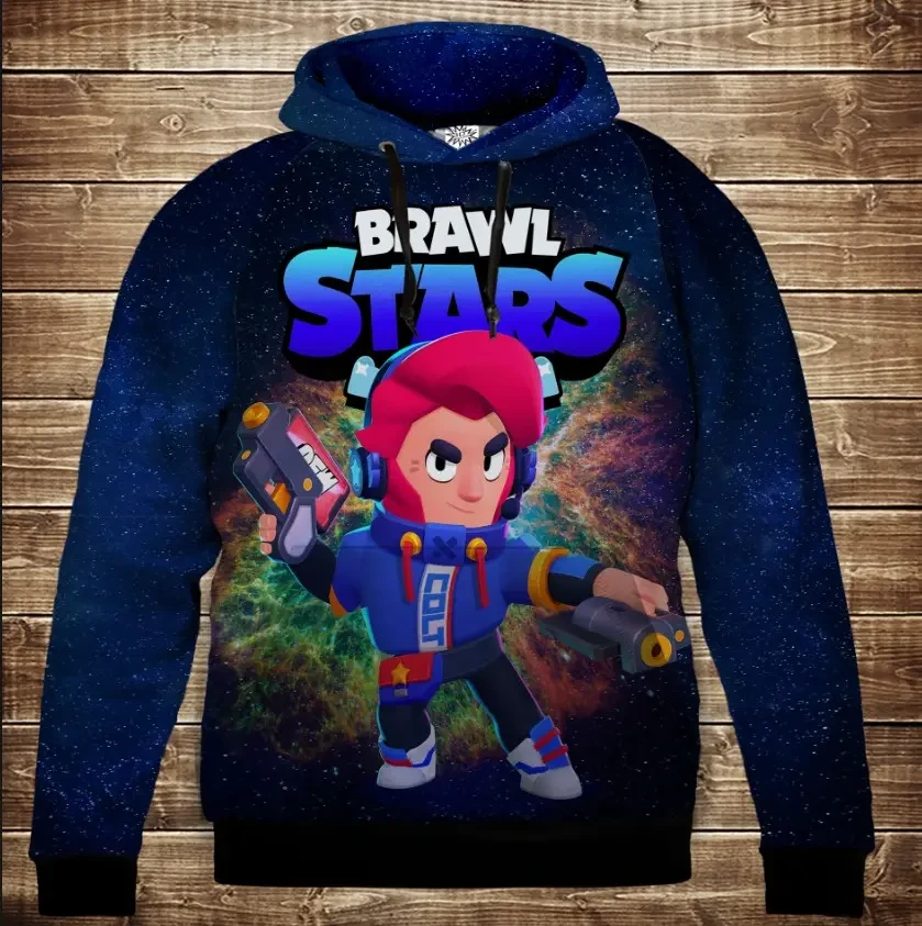 Толстівка 3D Бравл Старс Кольт серія Космос ВСІ Розміри Преміум тканина