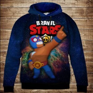 Толстівка 3D Бравл Старс Ель Прімо серія Космос ВСІ Розміри Преміум тканина