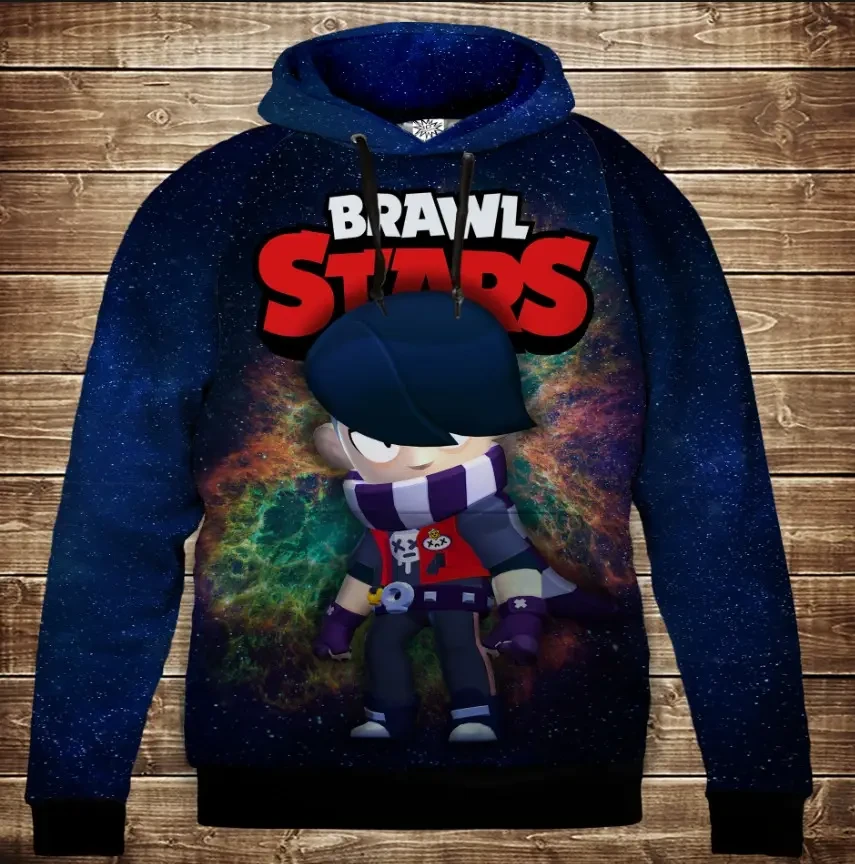 Толстівка 3D Бравл Старс Едгар серія Космос ВСІ Розміри Преміум тканина