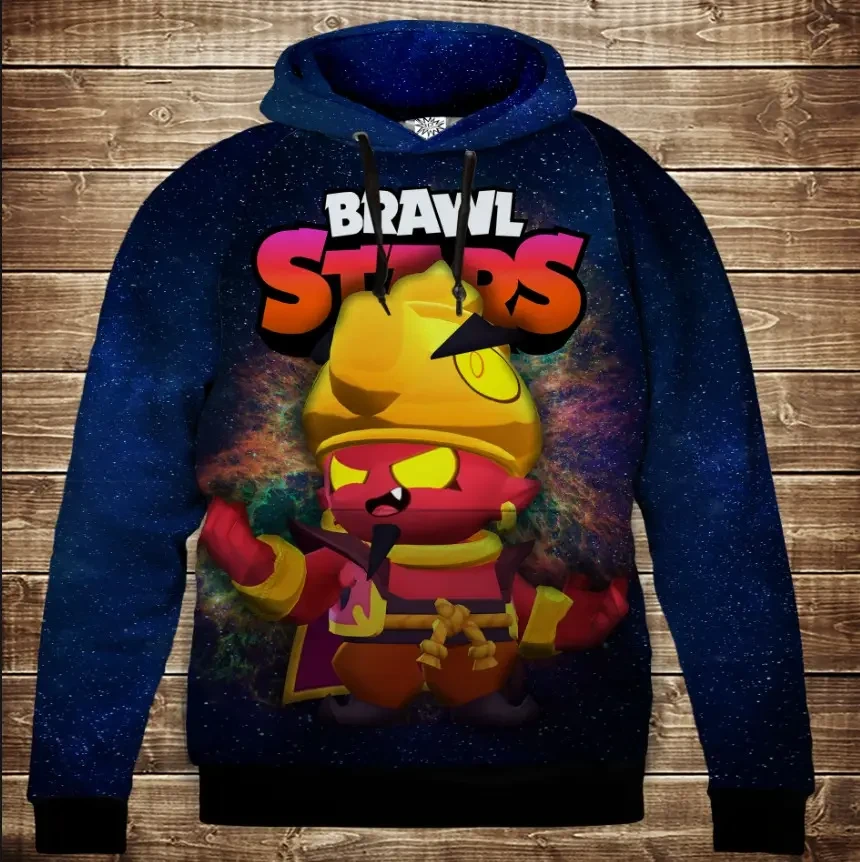 Толстівка 3D Бравл Старс Джин Вогонь серія Космос ВСІ Розміри Преміум тканина