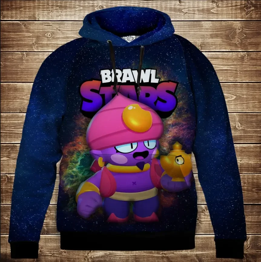 Толстівка 3D Бравл Старс Джин серія Космос ВСІ Розміри Преміум тканина