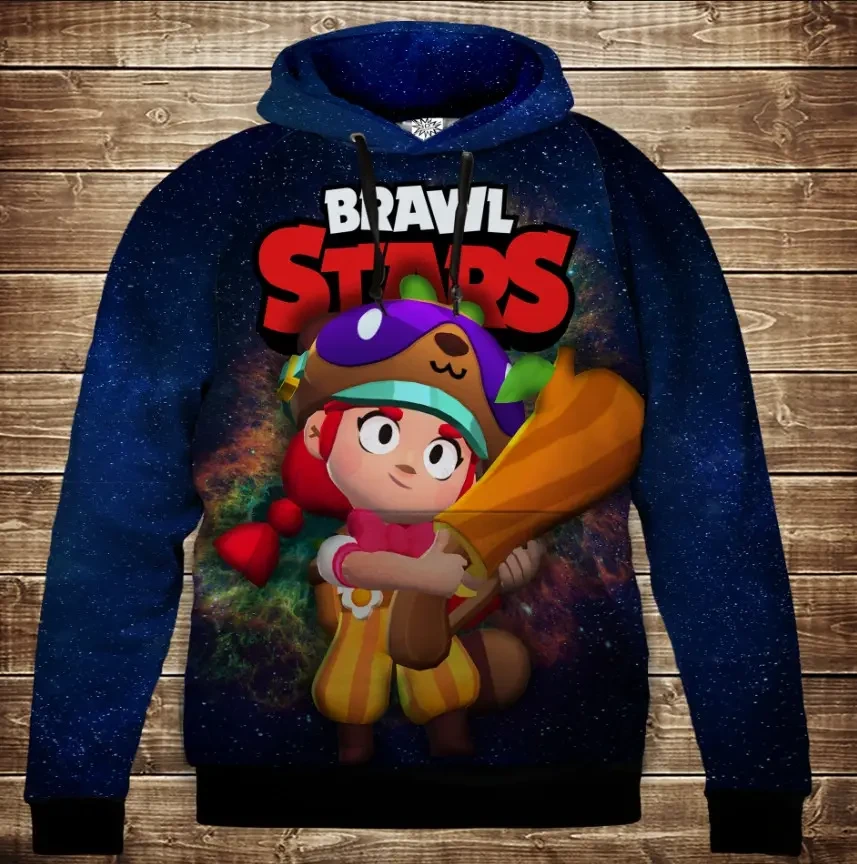 Толстівка 3D Бравл Старс Джессі серія Космос ВСІ Розміри Преміум тканина