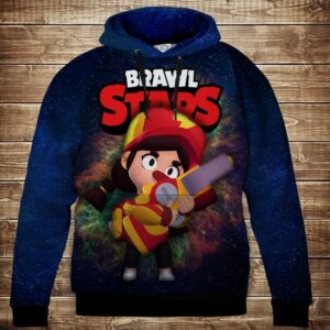 Толстівка 3D Бравл Старс Джессі серія Космос ВСІ Розміри Преміум тканина