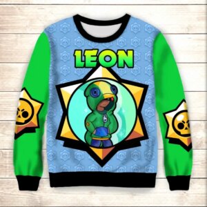 Світшот 3D Leon Neon Stars ВСІ Розміри Преміум тканина