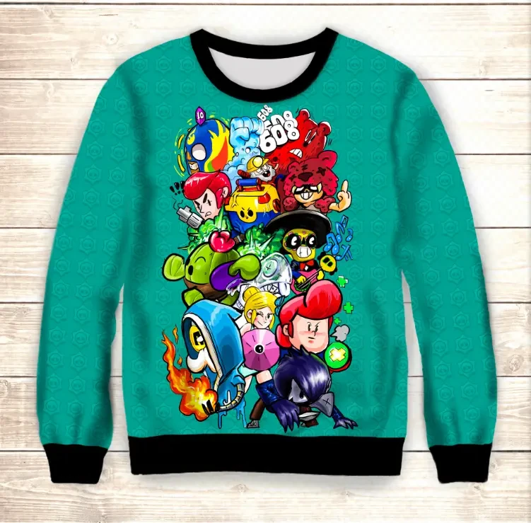 Світшот 3D Бравлери Art ВСІ Розміри Преміум тканина