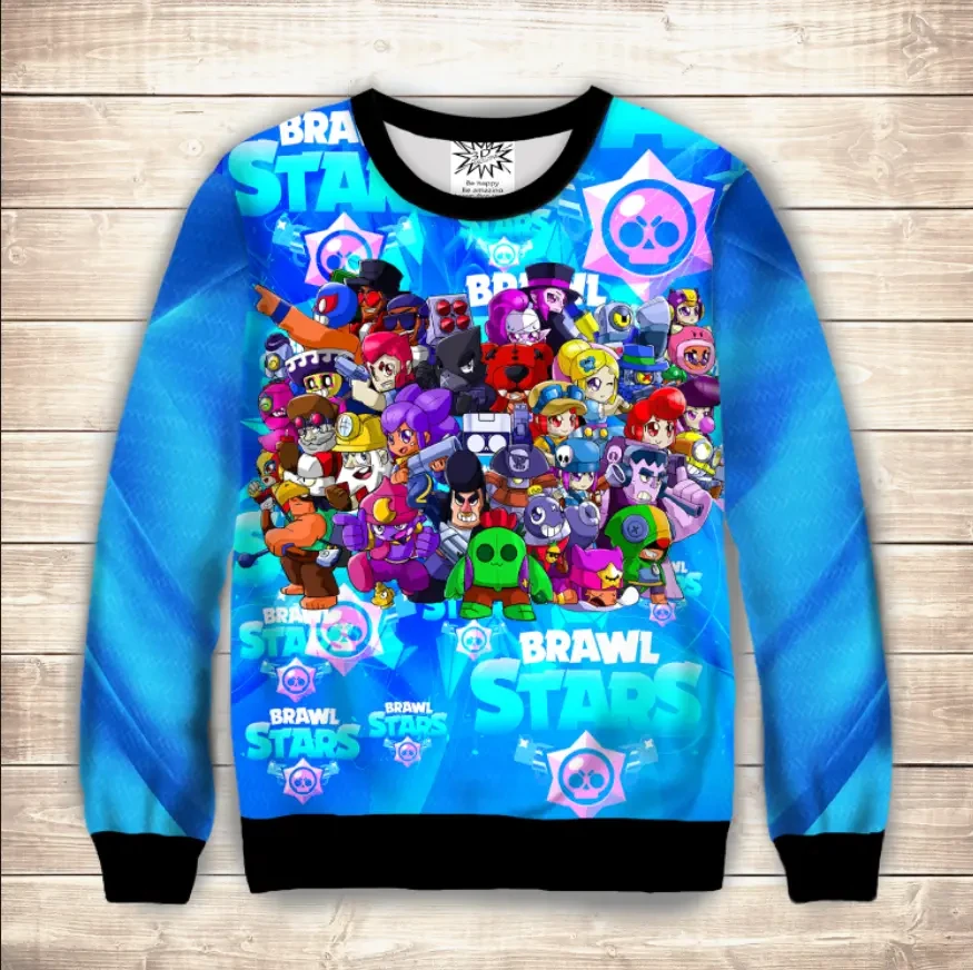 Світшот 3D Бравлери & Logo 2020 ВСІ Розміри Преміум тканина