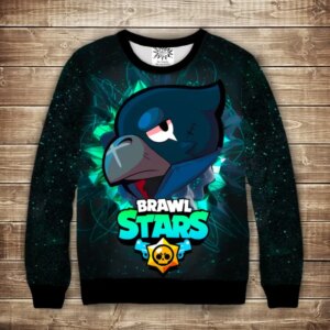 Світшот 3D Бравл Старc Ворон Фейс ВСІ Розміри Преміум тканина