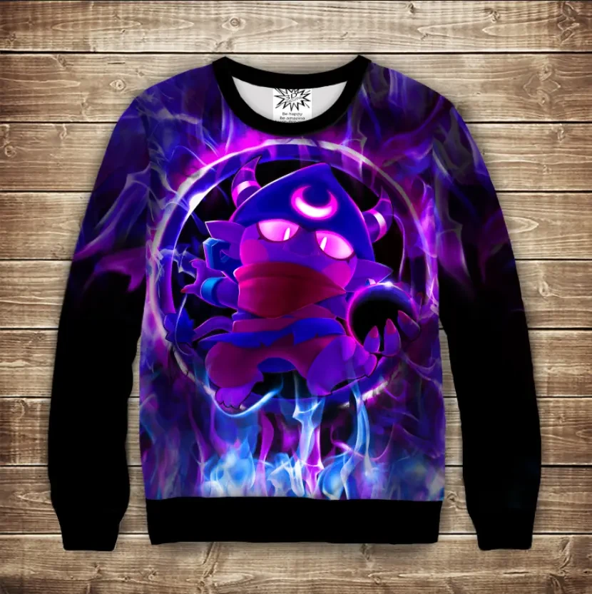 Світшот 3D Бравл Старc Джин Темний ВСІ Розміри Преміум тканина