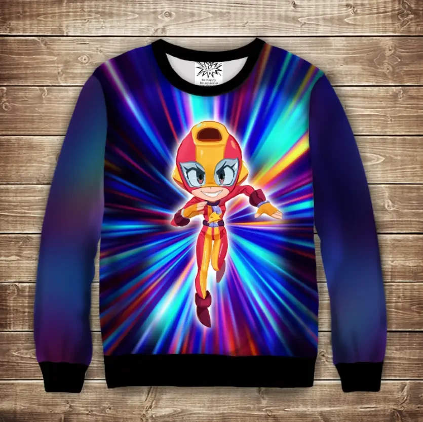 Світшот 3D Бравл Старc Макс Тоннель ВСІ Розміри Преміум тканина