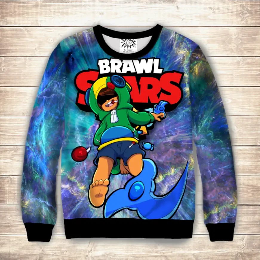 Світшот з принтом 3D Леон Супер 2020 ВСІ Розміри Преміум тканина