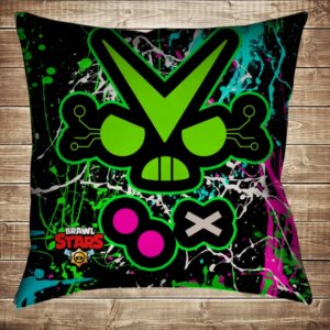 Подушка 3D-Бравл Старс Вірус Фейс