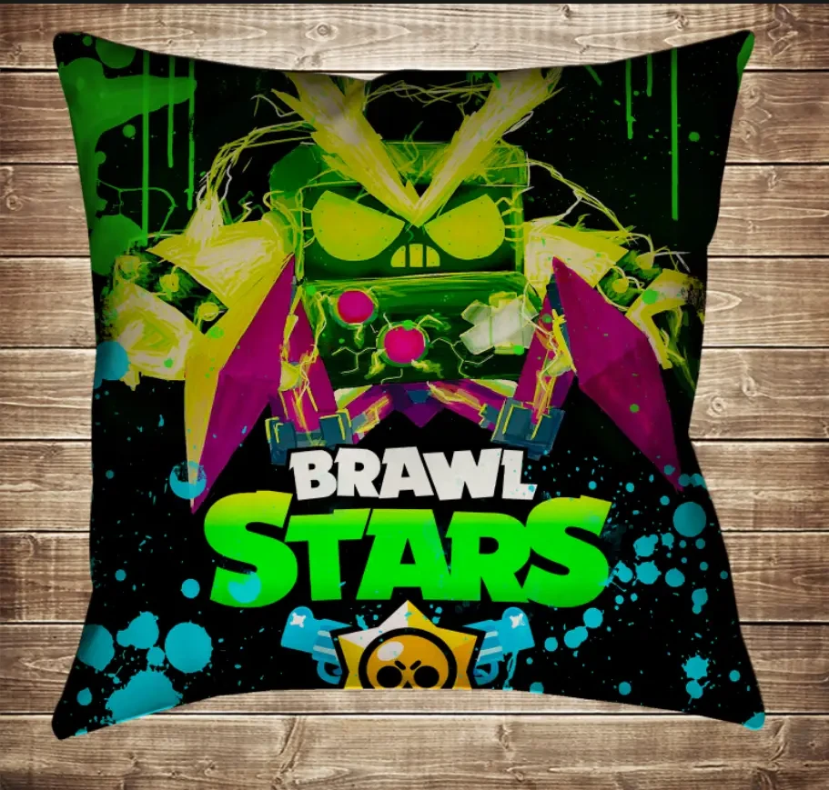 Подушка 3D-Бравл Старс Вірус Неон