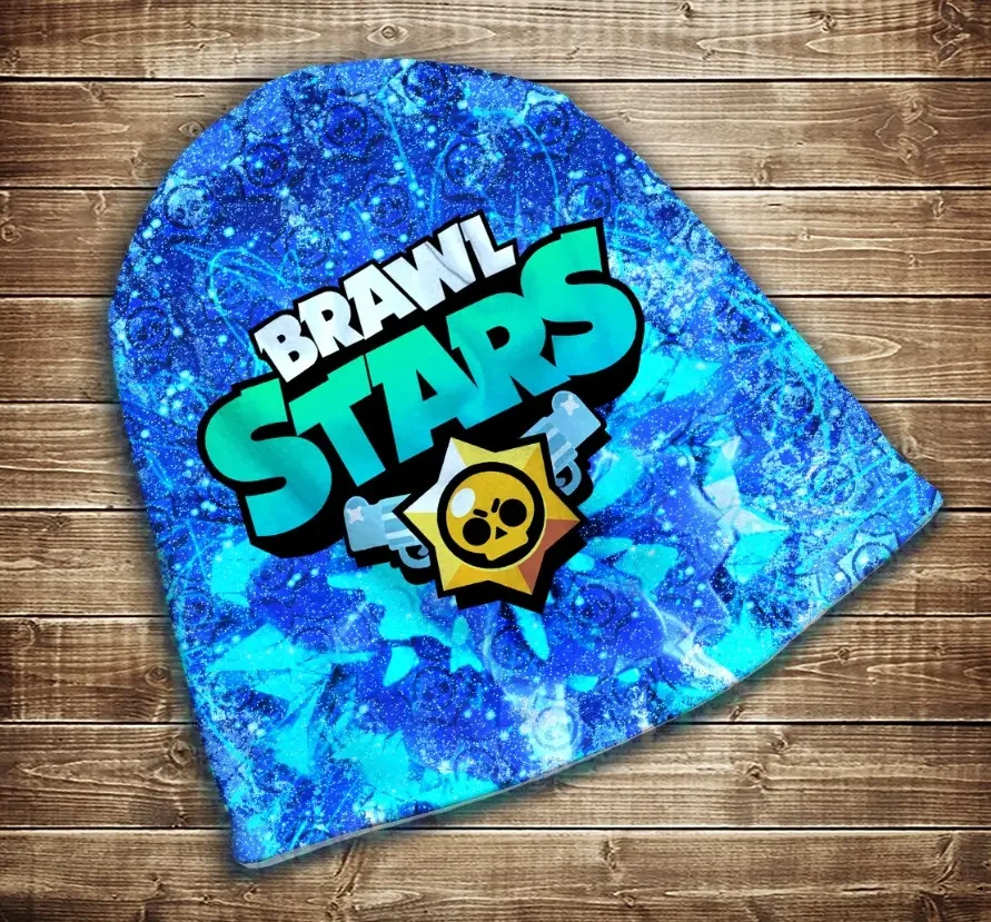 Шапка з 3D принтом-Бравл Старс Всі розміри всі сезони. ВСІ Розміри