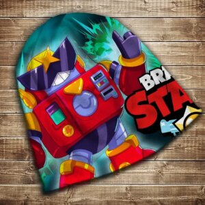 Шапка з 3D принтом-Бравл Старс Вольт Всі розміри всі сезони ВСІ Розміри